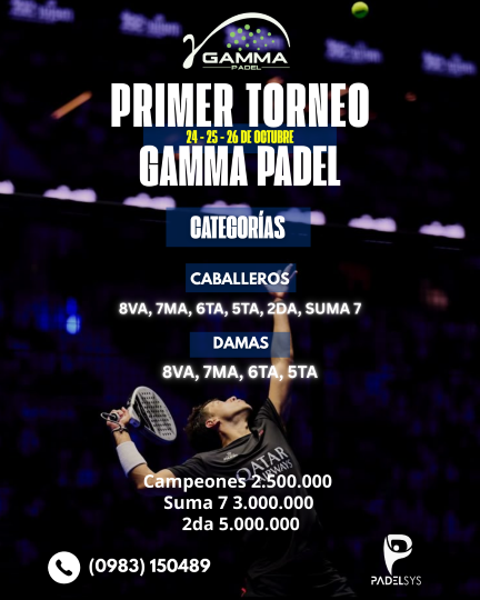 PRIMER TORNEO GAMMA PADEL
